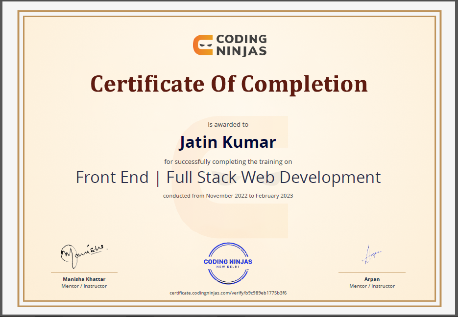 Certificate}