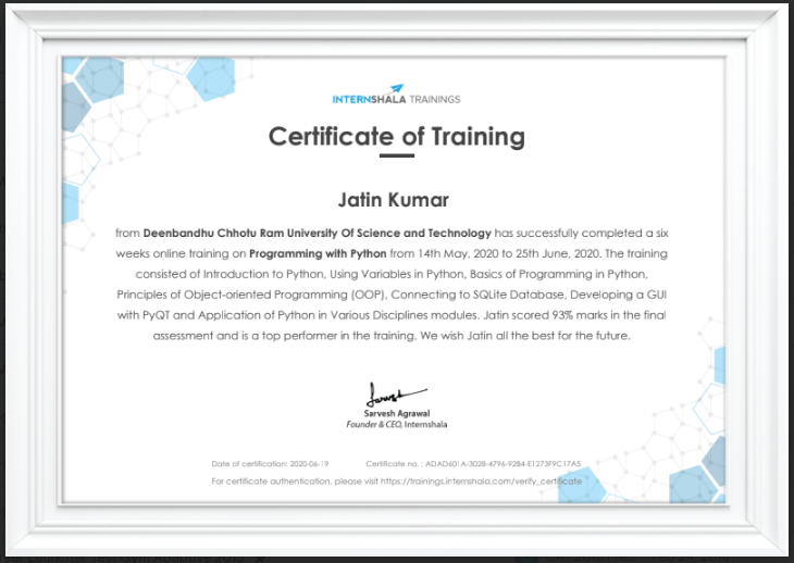 Certificate}
